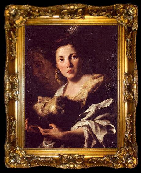 framed  TRAVERSI, Gaspare Salome mit dem Haupt Johannes des Taufers, ta009-2